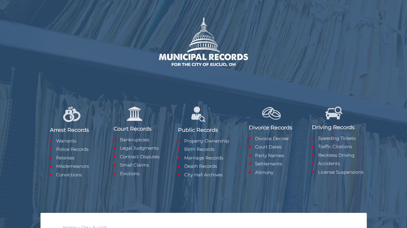 Municipal Records in Euclid oh