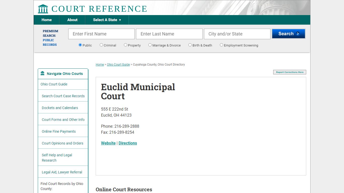 Euclid Municipal Court - CourtReference.com